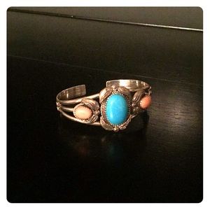 Silver and Turquoise Bangle